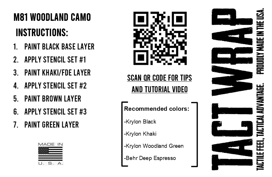 Premium Stencil Kit - M81 Woodland