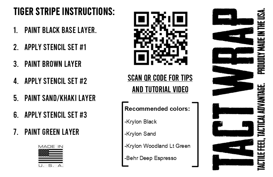 Premium Stencil Kit - Tiger Stripe