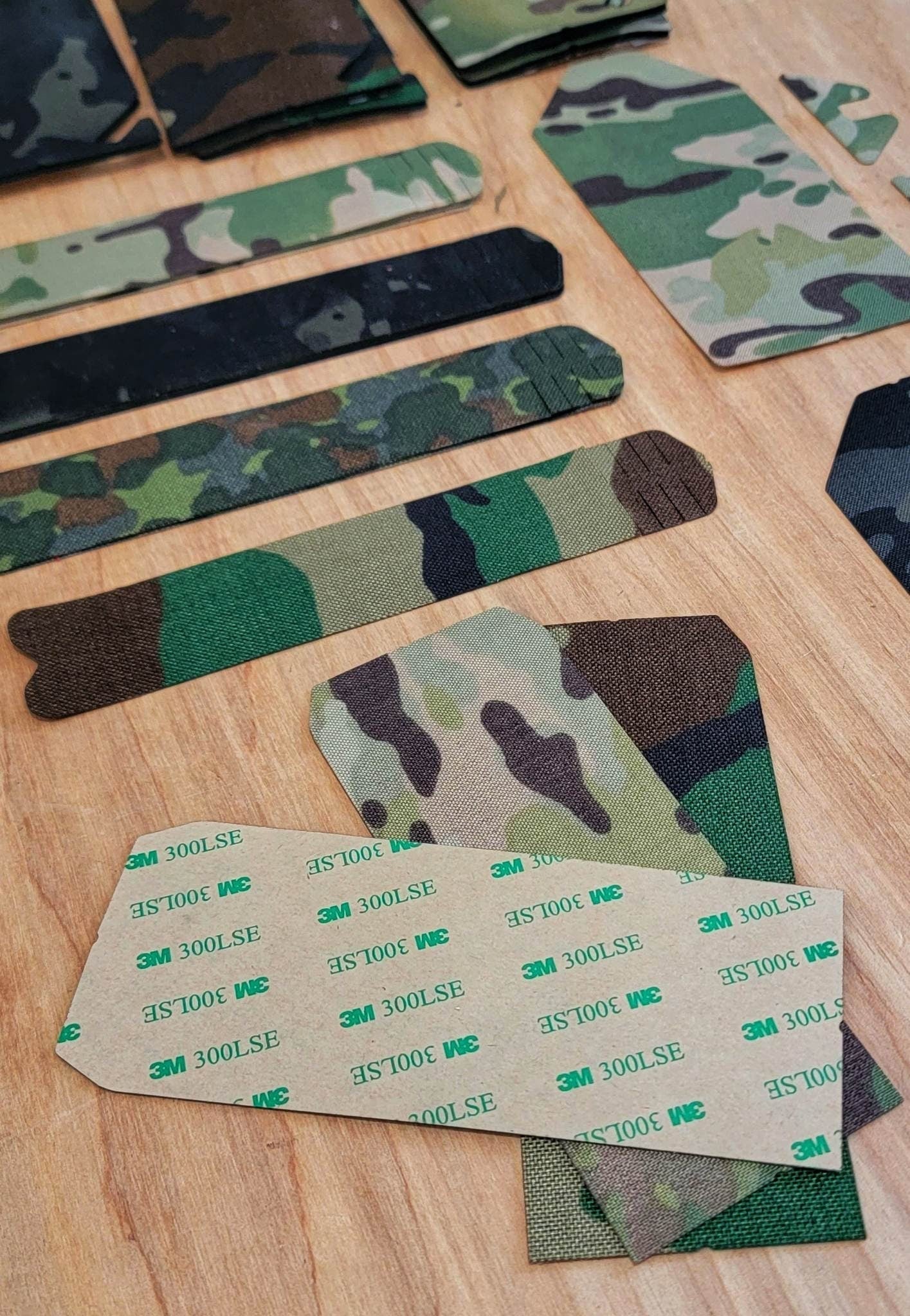 Tact-Wrap "airsoft" stickers, Cordura cheek rest for Magpul MOE stock & CTR stock, tactical, camo, multicam, ar15, holster wrap