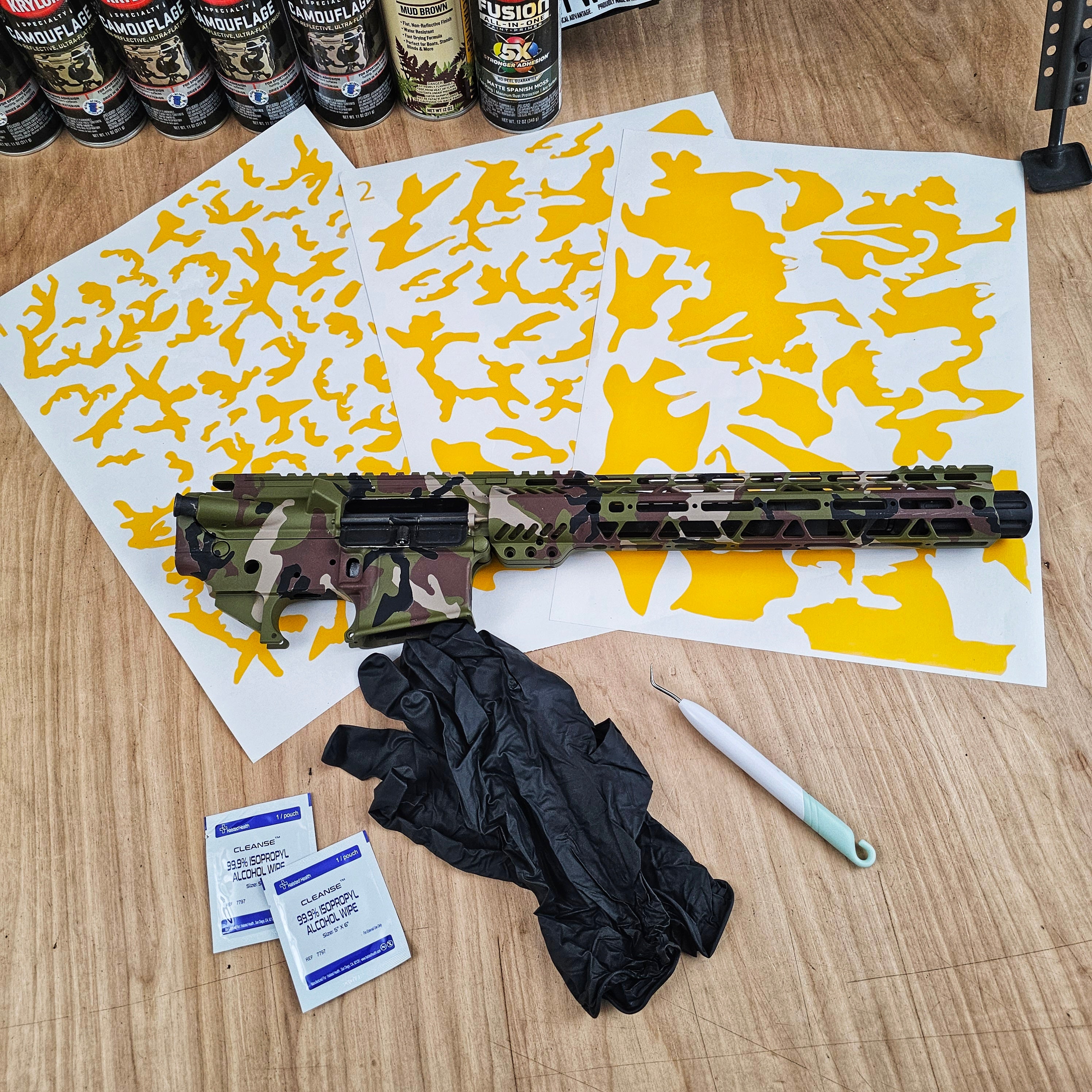 Complete Woodland Camo outlet Gun Painting Kit