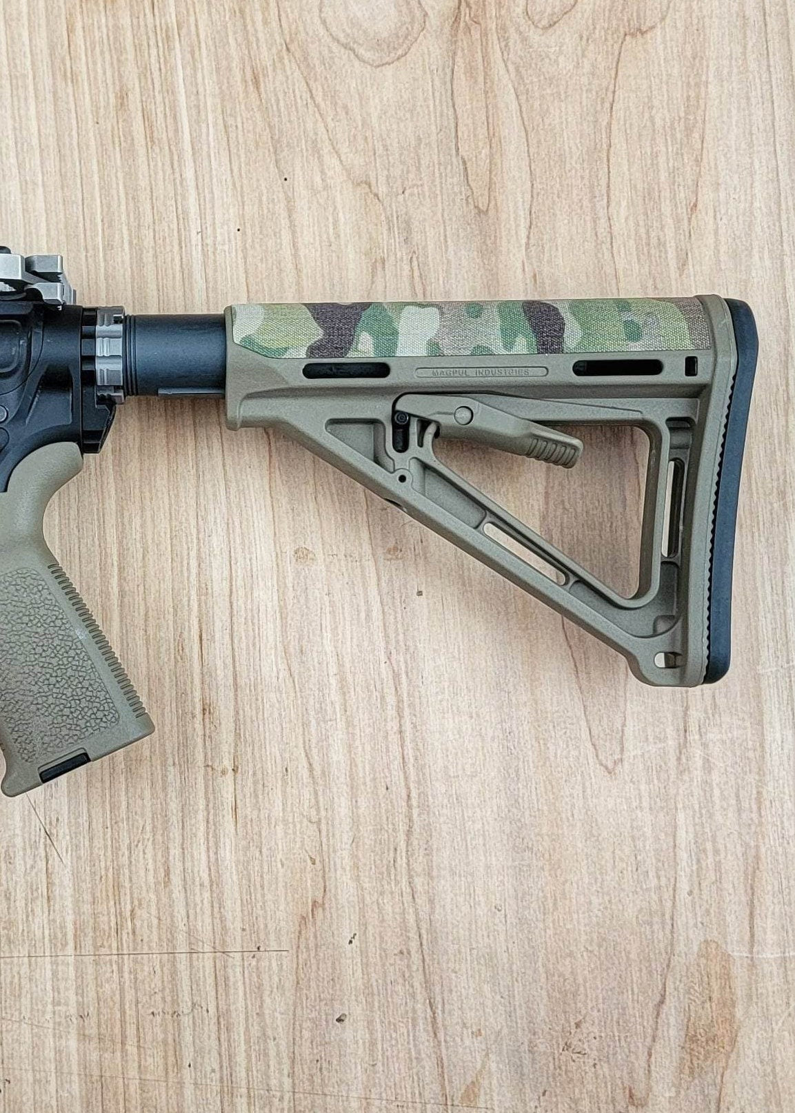 Cordura TactWrap installed on a stock